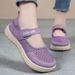 Women's Shoes Velcro Casual Shoes Soft-soled Feet Middle-aged And Elderly Mother Shoes Mesh Surface Breathable And Not Stuffy Feet Single Shoes_vogvips.com