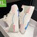 Thick soled height enhancing white shoes for women 2024 spring and summer new Korean low top sports shoes for students all match casual shoes_vogvips.com