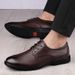 Business Casual Men, Seasonal Professional Work Minimalist Top Layer Cowhide Formal Wedding Shoes, Leather Shoes For Men_vogvips.com