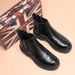 2026 Style Men's High-End British Chimney Carved Pointed Toe Short Casual Black High-Top Martin Leather Boots_vogvips.com