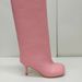 Women's Shoes High Heel Pointed Metal Rivet Denim Splicing Two Wear Pile Knee High Boots Large Size Women's Shoes_vogvips.com