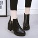 2024 Autumn Winter New Fashion Chunky Waterproof Platform Short Women High Heel Side Zipper Martin Boots_vogvips.com