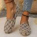 Women's Casual Flat Loafers Spring/Autumn round Toe Shallow Mouth plus Size Korean Style Single Shoes_vogvips.com