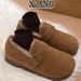 Cow Suede Full-Coverage Shoes For Women, Fleece-Lined Warm Cotton Shoes, Snow Boots, Winter New Slip-On_vogvips.com