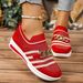 Breathable Knit Slip-On Loafers For Women - Lightweight Comfortable Casual Shoes With Round Toe, Low Heel, And Mesh Fabric_vogvips.com