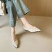 Flat Bottom Pointed French With Skirt Single Shoes Women's Evening Shoes Soft Soles Are Not Tired_vogvips.com