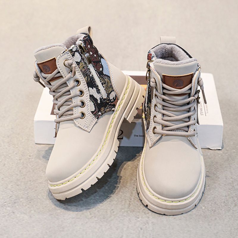 Plush Martin Boots, Workwear, Knight Boots, Boys And Girls, Middle-aged Children's Fashion Shoes_vogvips.com