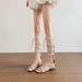 Korean Style High-heeled Cool Boots For Women In Summer, Hollowed Out High Boots With Sexy Straps, Long Boots For Vacation, Roman Cool Boots_vogvips.com