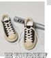 Shell Head Dissolving Shoes Thick Sole Heightening Men's Niche Splicing Retro Black And White Couple Low-top Board Shoes Breathable_vogvips.com