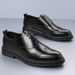 Euro Step Men's Brogue Business Casual Spring Autumn Leather Groomsmen Formal Shoes_vogvips.com