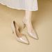 Women's Stiletto High-heeled Shoes 2026 Spring/autumn New Style For Commuting And Professional Use, Solid Color Patent Leather Poi_vogvips.com
