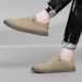 New Men's Suede Fashionable Lace-Up Casual Breathable Comfortable Walking Shoe Anti -Slip And Wear-Resistant Flat Shoes_vogvips.com
