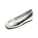 French Square Head Single Shoes Women's One-pedal Bow Thick Sole Inner Height Increase Shallow Mouth Grandma Shoes_vogvips.com