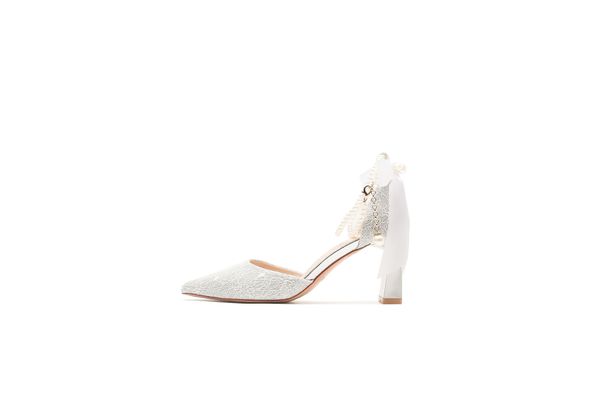 7500-1 Pointed Toe Fabric Shallow Mouth Wedding Bridesmaid Banquet High Heels French Style Elegant Socialite High-end_vogvips.com