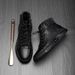 European Warm Series Autumn Winter New Genuine Pure Cowhide Fleece Lined Thickened Martin Boots Black Versatile Warm Men's Cotton Leather_vogvips.com