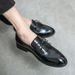 Suitable For All Seasons Men's Fashion Low-top Loafers Large Size Personality Green Slip-on Lazy Party Dress Shoes_vogvips.com