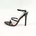 Women S Round Toe Line With Cross Ankle Strap Stiletto Sandals Gorgeous Party Black Heels_vogvips.com