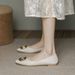 Genuine Flat Comfortable Women's New Summer Mom Pointed Toe Single Shoes Soft Leather Fairy Gentle Style Large Size_vogvips.com
