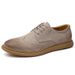 Euro Step Handmade Soft Sole Suede Brogue Carved Round Toe British Style Large Size Genuine Leather Men's Shoes_vogvips.com