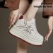 Thick Sole Hidden Heel 9cm Height Increase High-End Feel Silver White Sneakers For Women 2025 Autumn New Small Size_vogvips.com