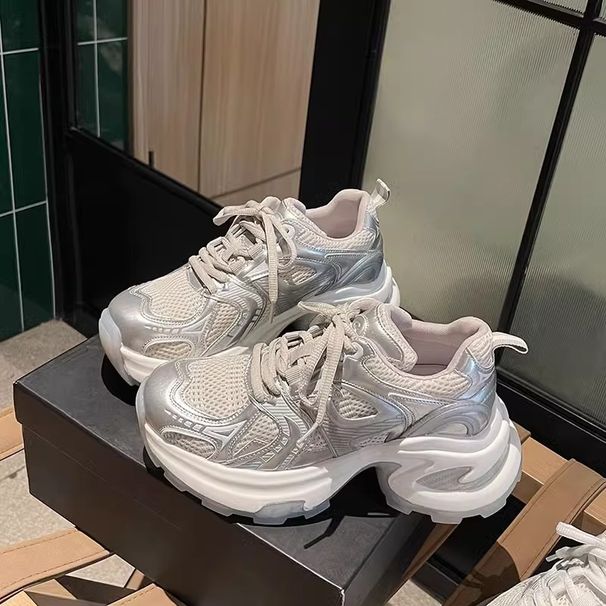 Breathable Mesh Soft Pops Shoes Spring Summer New Thick Bottom Sports And Leisure Tide Female_vogvips.com