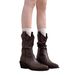 Gravity ~ Sun Qianlusi Same Style Melard Short Pile Women's Autumn And Winter Diary Western V-mouth Knight Boots_vogvips.com