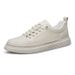 Men's Shoes Men's Casual Shoes Breathable Board Shoes British Leather Shoes Soft Sole White Shoes Men_vogvips.com