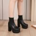 2025 Autumn Winter New European And American Foreign Trade Cross-Border Waterproof Platform Chunky High Heel_vogvips.com