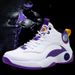 Men's Sports Shoes Spring Soft Sole Leather Basketball Shoes Casual Sports Shoes Men's Fashion Basketball High Top Shoes_vogvips.com
