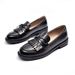 Spring New Single Women Black Thick Heel Tods Korean Bow Loafers Flat Work Shoes Wholesale_vogvips.com