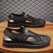 for Men Summer Breathable Men's Hollow Mesh Daily Sports Casual Closed Toe Soft Sole Non-Slip Beach Shoes_vogvips.com
