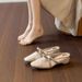 New 5CM Height-Increasing Square-Toe Mesh Sandals For Women With Bowknot, Comfortable Closed-Toe_vogvips.com