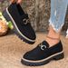 SHLIANG British Style Women's Flat Shoes Spring Autumn Thick Bottom Casual Retro Color Block Leisure Loafers Round Toe X0048_vogvips.com