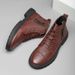 European Warm Series Wenzhou Winter Martin British Style Lace-up Short Boots Men's Fashion Fleece-lined Warm Cotton Shoes Trendy_vogvips.com