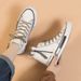 Canvas For Women Spring And Autumn Season New Student Classic Zipper Casual Versatile High Top Canvas White Board_vogvips.com
