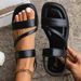Cross-border Flat In Stock, 2026 Spring New Vintage Casual Versatile Beach Fashion Roman Women's Sandals_vogvips.com