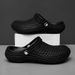 Men's EVA Clogs Hollow Design Breathable Quick Dry Garden Shoes One Piece Molded Beach Shower Shoes Beach Shower Sandals_vogvips.com