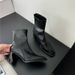 French Style Chunky Square Toe For Women 2025 Autumn Winter New Korean Version Short Fashion High Heel Back Zipper Slim_vogvips.com