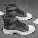 European Warm Series Summer Breathable Martin Canvas High-top Thick-soled Non-slip Men's Shoes British Trendy Workwear Boots Order_vogvips.com