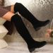 Large Size Over Knee Elastic Boots Autumn And Winter New High Tube Thick Soled Solid Color Fashion Women's Boots_vogvips.com