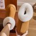 Slippers Plush Heel Snow Boots For Women Winter Outdoor Thick Sole Non-Slip Fleece Warm Fashion Simple Cotton Shoes_vogvips.com