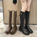 Brown Petite Women, Autumn Women's Thick-Soled Slim Over-the-Knee High Boots, Long Boots For Women_vogvips.com
