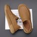 2025 Spring And Autumn With Soft Surface, Simple Le Fu Thick Soled Work Clothes Shoes, Trdy Low Cut Casual Shoes For_vogvips.com