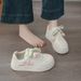 Women's Shoes Have Soft Soles And Thick Soles That Have Increased In Height. Cute Style Casual Board Shoes, Little White Shoes, Women_vogvips.com