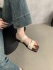 Open-toe Sandals Women For Summer 2026, New Korean Version, Vintage Fairy Style, Single Strap Buckle, Soft Flat Roman_vogvips.com