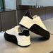 Men's Slip-on Sneakers Leather Upper White Casual Shoes Chinese Trendy Fashion Sporty Daily Breathable Comfortable Non-Slip_vogvips.com