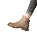 Leather Stylish Short 2025 Autumn Winter New Back Zipper Women's Non-Slip Soft Sole Fleece-Lined Martin Boots For Women_vogvips.com