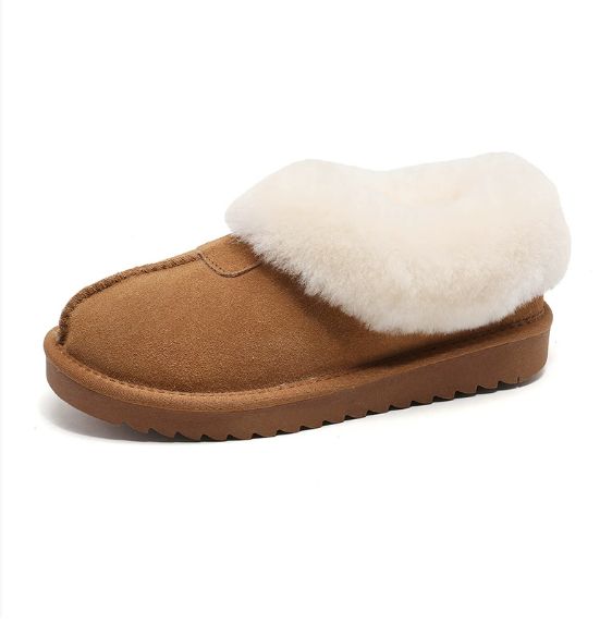 New Tazite Short Tube Women's Snow Boots With Wool Mouth And Fur Integrated, Thickened And Warm Anti Slip Shoes_vogvips.com