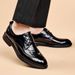 Euro Step Men's Formal 2025 Autumn New Brogue Business Fashion Versatile Suit Leather Oxford Shoes_vogvips.com