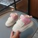 Children's Sports 2026 Spring And Autumn New Style Boys' Casual High-Top Sneakers Girls' Baby Soft-Soled White Shoes_vogvips.com